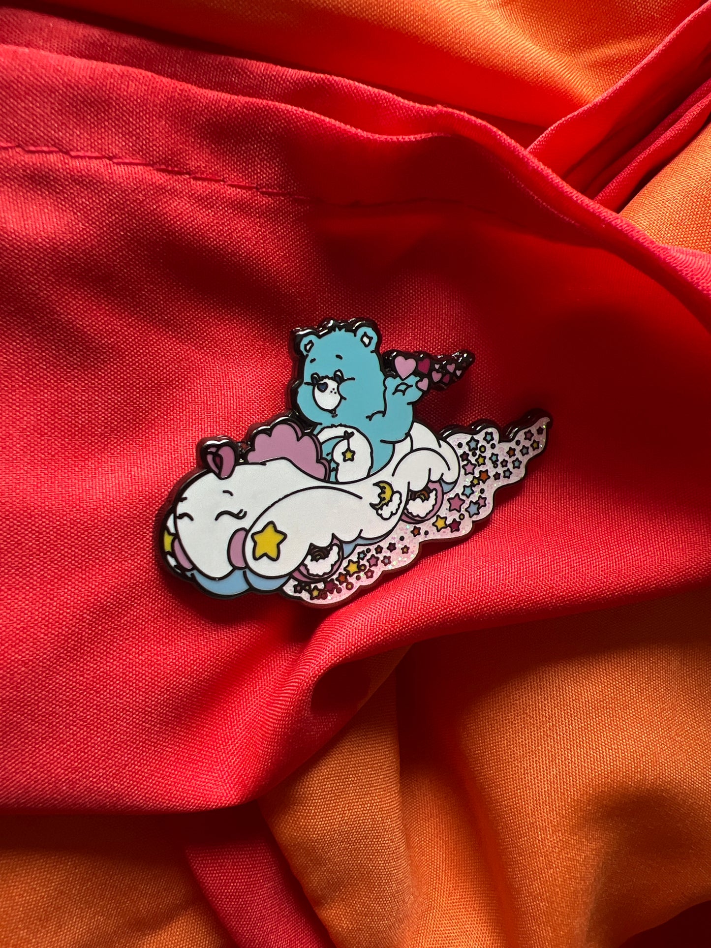 Cloud Car Bedtime Bear Pride Pin, Care Bears