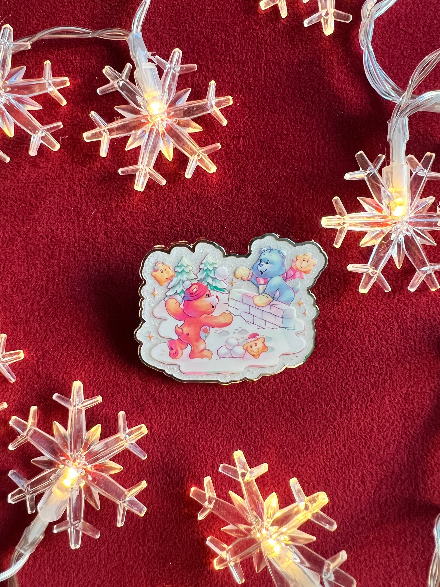 Christmas Wishes Pin, Care Bears