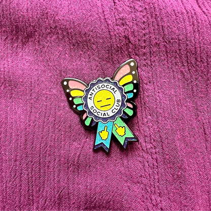 Anti-Social Ribbon Pin