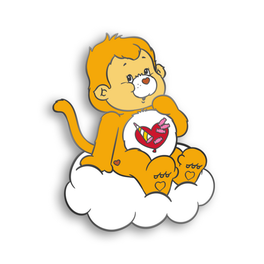 Playful Heart Monkey Pin