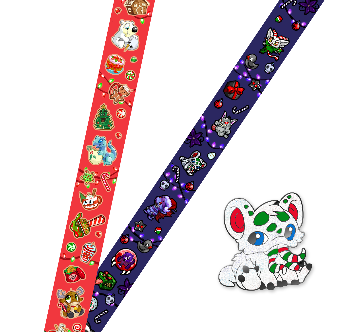 LE Neopet Naughy & Nice Holiday Lanyard + Mini Nedler **PRE-ORDER**