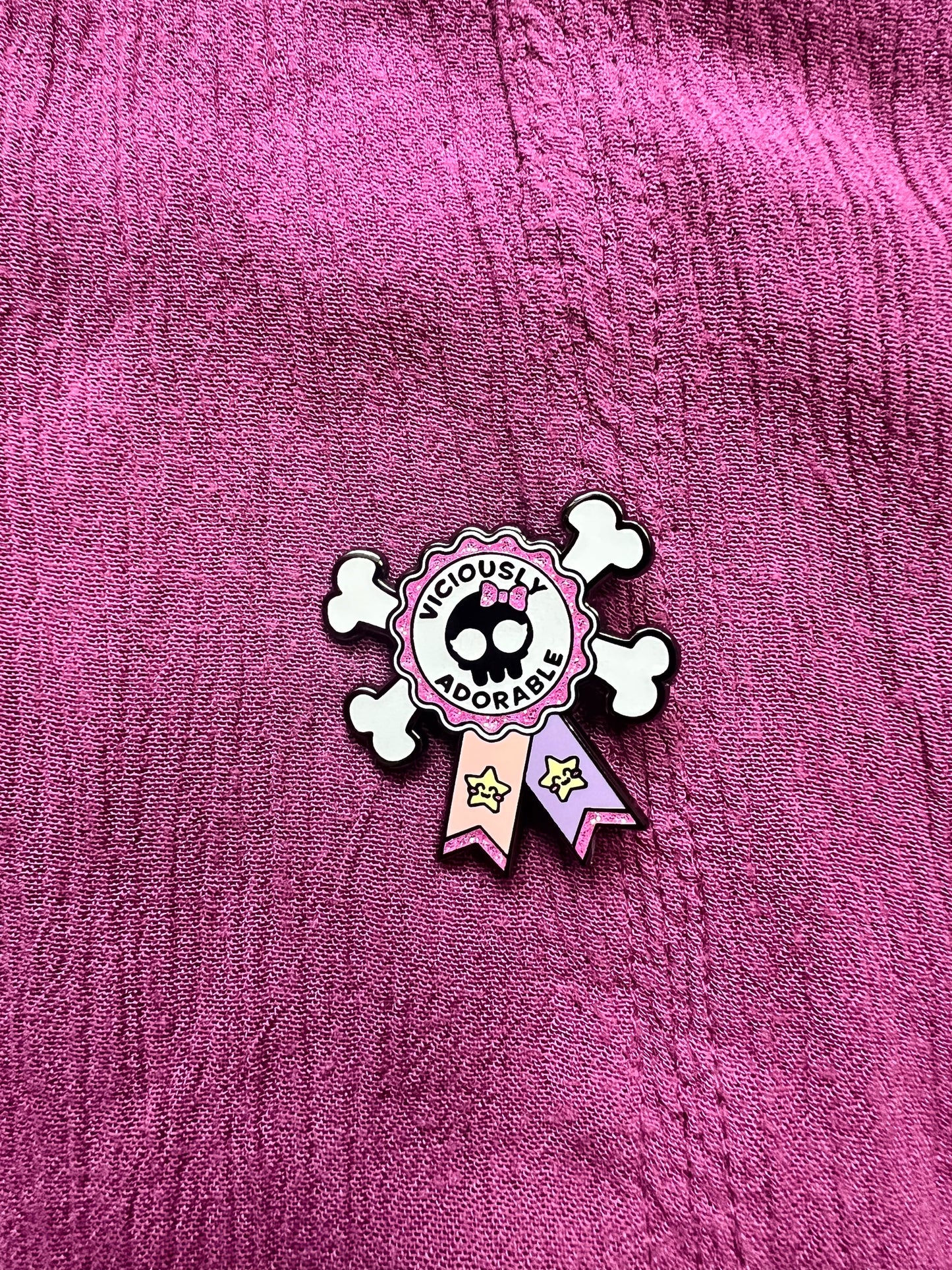 Viciously Adorable Ribbon Pin