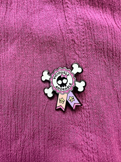 Viciously Adorable Ribbon Pin